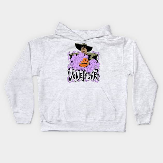 Vonjekyllart Logo Purple Smoke Kids Hoodie by VonJekyllArt